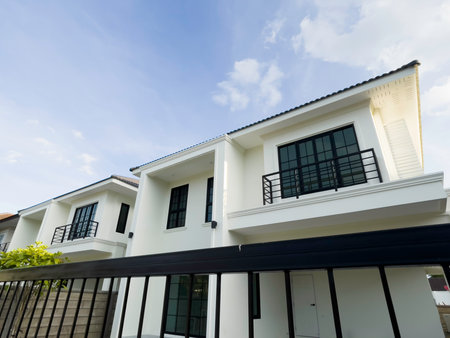 Modern building house exterior concept, stock photoの写真素材