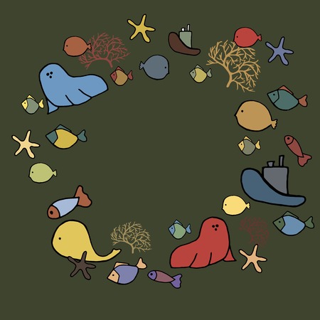 sea animalsのイラスト素材