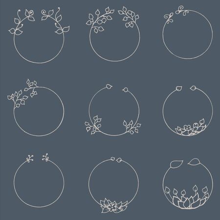 Set of Valentine\'s day and wedding wreaths and other design elements. EPS 10.のイラスト素材