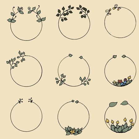 Set of Valentine\'s day and wedding wreaths and other design elements. EPS 10.のイラスト素材