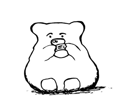 bear and coffeeのイラスト素材