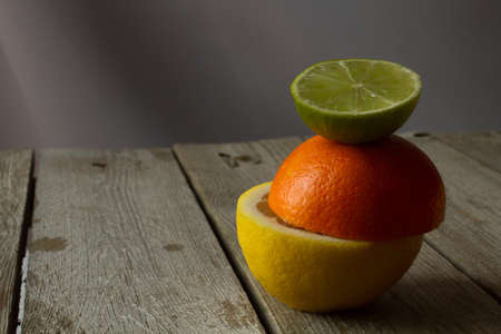 mix of fresh fruit for breakfast and for a person on a dietの写真素材