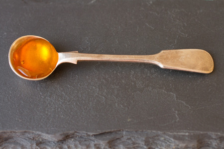 honey and maple syrup with chocolate sprinklesの写真素材