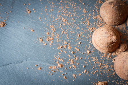 chocolate truffles as a gift sweet temptation woman he lovesの写真素材