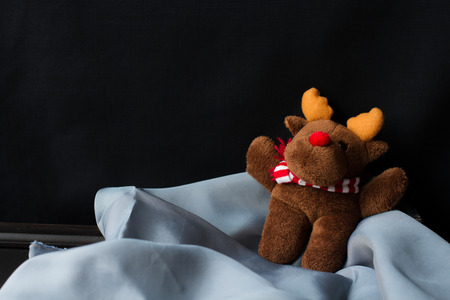toy reindeer Christmas present childの写真素材