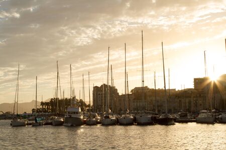 yacht in the port of Monaco. expensive and beautiful boatsの写真素材