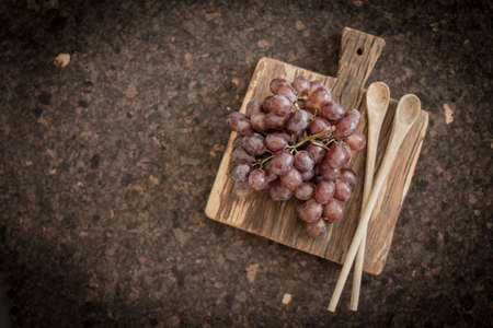 Bunch of ripe juicy grapes for wineの写真素材