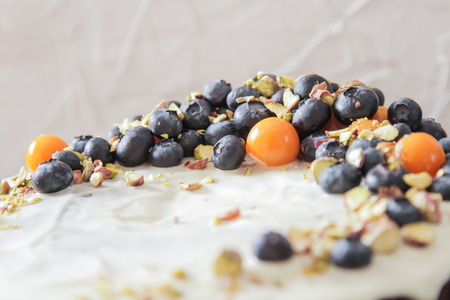 braunis pie chenikom and fizales on a wooden backgroundの写真素材