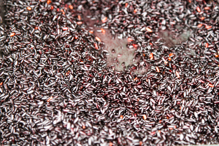 street food. Figure black and brown boiled steamedの写真素材