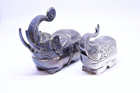 Silver elephantsの写真素材