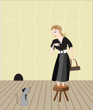 afraid of miceのイラスト素材