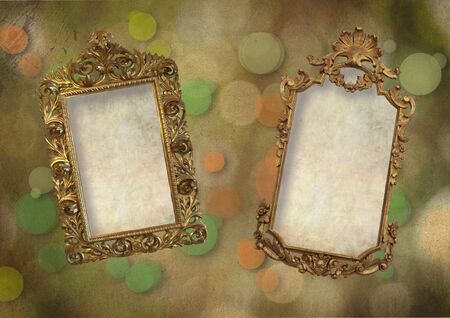 Old gold framesの写真素材