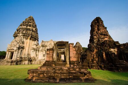 Stone castle is located in Thailand. It is named Pi-Mai.の写真素材