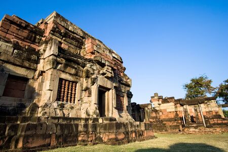 Stone castle is located in Thailand. It is named Pa-nom-wan.の写真素材