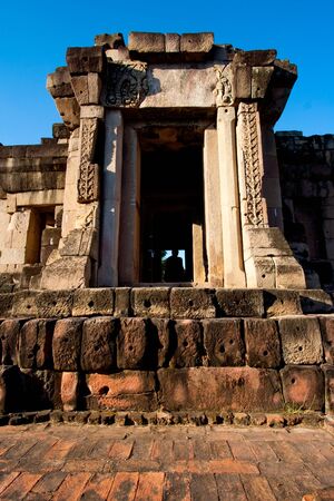 Stone castle is located in Thailand. It is named Pa-nom-wan.の写真素材