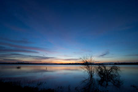Lanscape after the sunset in th evening.の写真素材