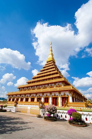 Temple in Thailand is named Phra-Mahathat-Kaen-Nakhon, Khon Kaen province, Thailand.の写真素材