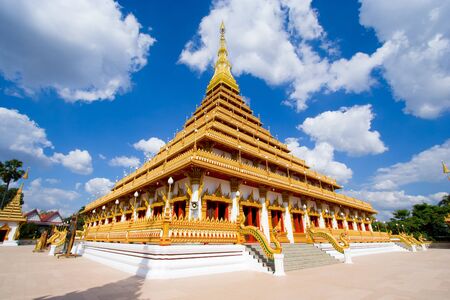 Temple in Thailand is named Phra-Mahathat-Kaen-Nakhon, Khon Kaen province, Thailand.の写真素材