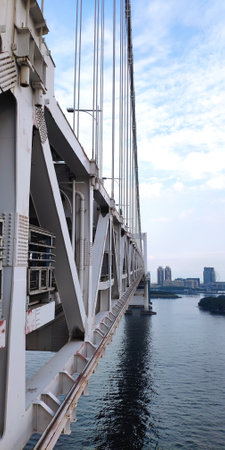 Rainbow Bridge seen from the sideの写真素材