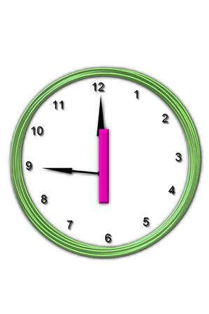 The letter I, in the alphabet set Timeless, is sitting in the middle of a wall clock   Frame for...