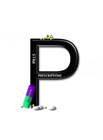 P, in the alphabet set &quot,Healing&quot, の写真素材