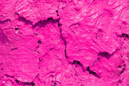 Surface of tree is painted a brilliant hot pink   の写真素材