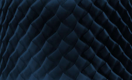 Background image shows ridges and rows in a light to dark pattern.  Shades of blue fill image.の写真素材