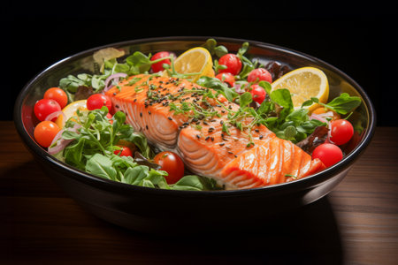 Fresh salmon vegetable saladの素材