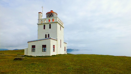 Beautiful lighthouse in Icelandの写真素材