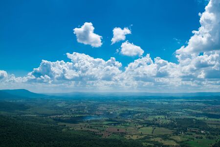 Mountain and blue sky. Composition of nature.の写真素材