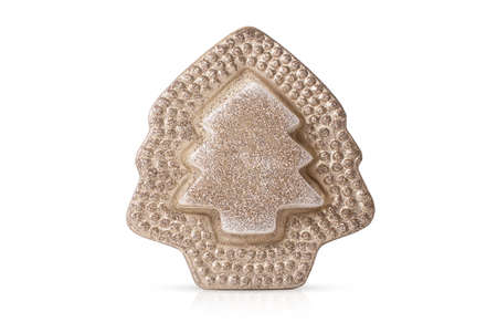 Sparkling herringbone stands with shimmer on white isolated background. Christmas, New Yearの写真素材
