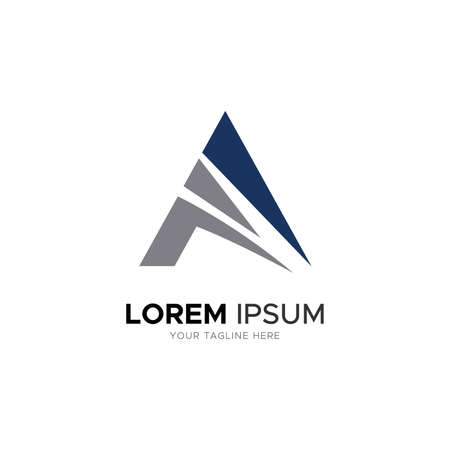 Letter A Icon Logo Design design element, initial Letter A logo Icon, Initial Logoのイラスト素材