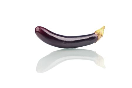 Eggplant isolated on whiteの写真素材