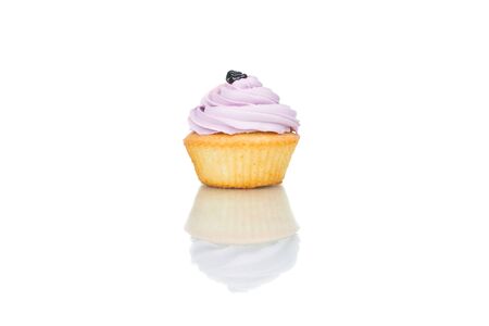 tasty cupcake, isolated on whiteの写真素材