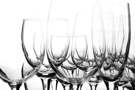 Glasses on a white backgroundの写真素材