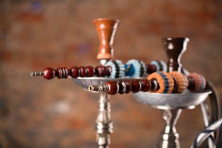 Eastern hookahs on tableの写真素材