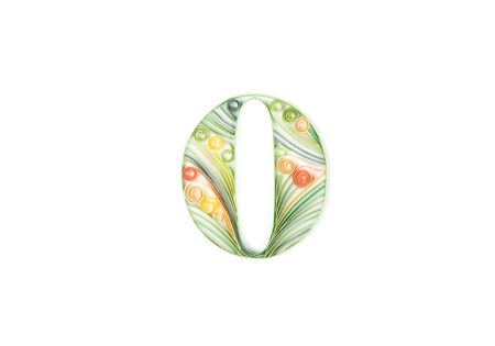 Colorful paper quilling. Zeroの写真素材