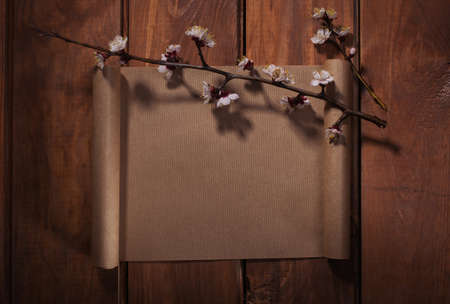 Old paper on the wood background