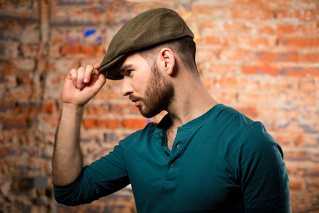 Attractive young guy posing in studio