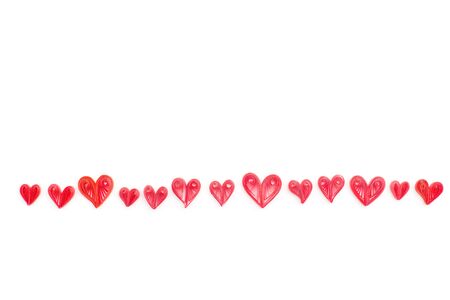 Hand made of paper quilling technique. Valentine's day. Love concept.の写真素材