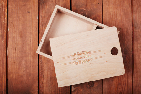 wooden casket.の写真素材