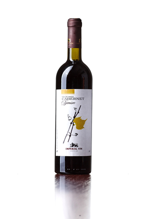 Bottle of wine isolated on white background.のeditorial素材