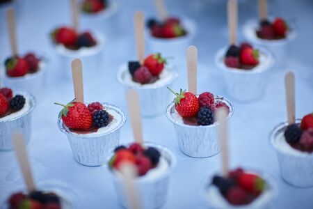 fruit on the wedding tableの写真素材