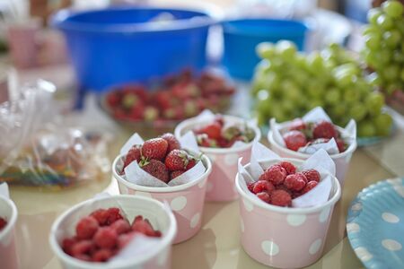 fruit on the wedding tableの写真素材