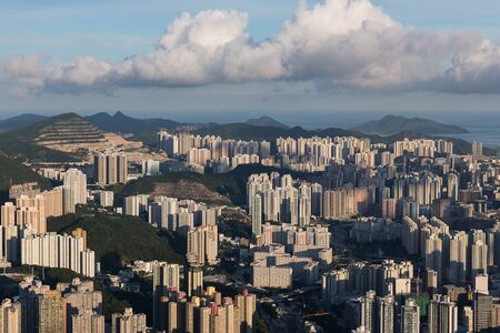 Hong Kong cityscape,View from Lion Rock Hillの写真素材