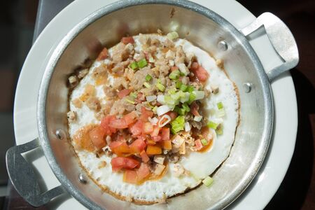 Fried eggs for breakfast in Thailandの写真素材