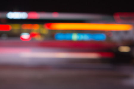 Abstract image of night traffic in the cityの写真素材