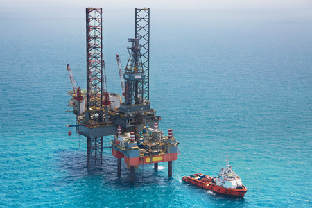 Offshore oil rig drilling platform