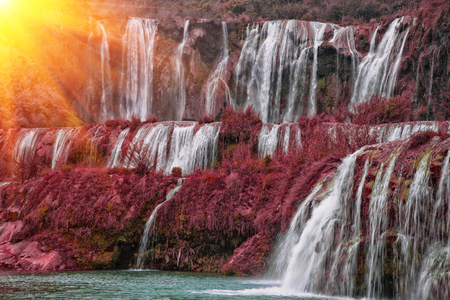 Waterfall landscapeの写真素材