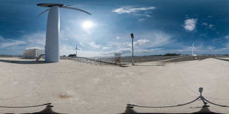 360 degrees spherical panorama of Tando sea road in South Korea